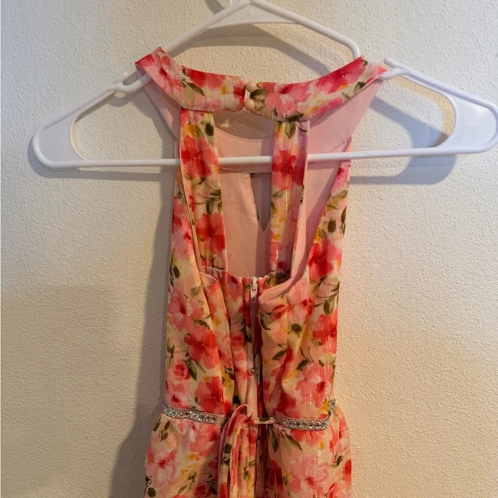 Speechless Kids Pink Floral Ruffled Tiered Dress Size 10 Easter Party Spring - Picture 5 of 5
